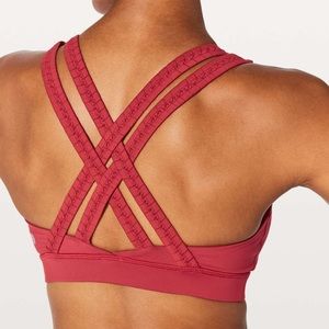 Lululemon energy bra braided Persian red